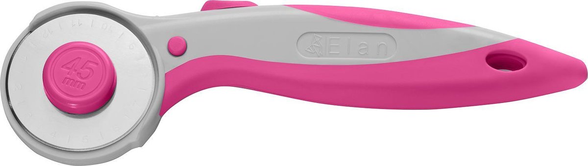 Elan Rolsnijder Roze, 45mm Roterende Snijder, Rotary Cutter, Stof Snijder, Rolmes voor Stof, Leer, Papier, Foto's, etc.…