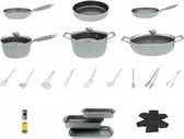 Primecook - Ensemble de casseroles complet de 23 pièces ' Vittoria' - sans PFAS - induction - revêtement antiadhésif sûr et résistant à l'usure