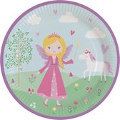 feestborden Princess meisjes 22,8 cm papier 8 stuks