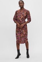 Object Jurk Objroxanna 3/4 Shirt Dress 117 23036497 Grape Shake/multi Dames Maat - 40