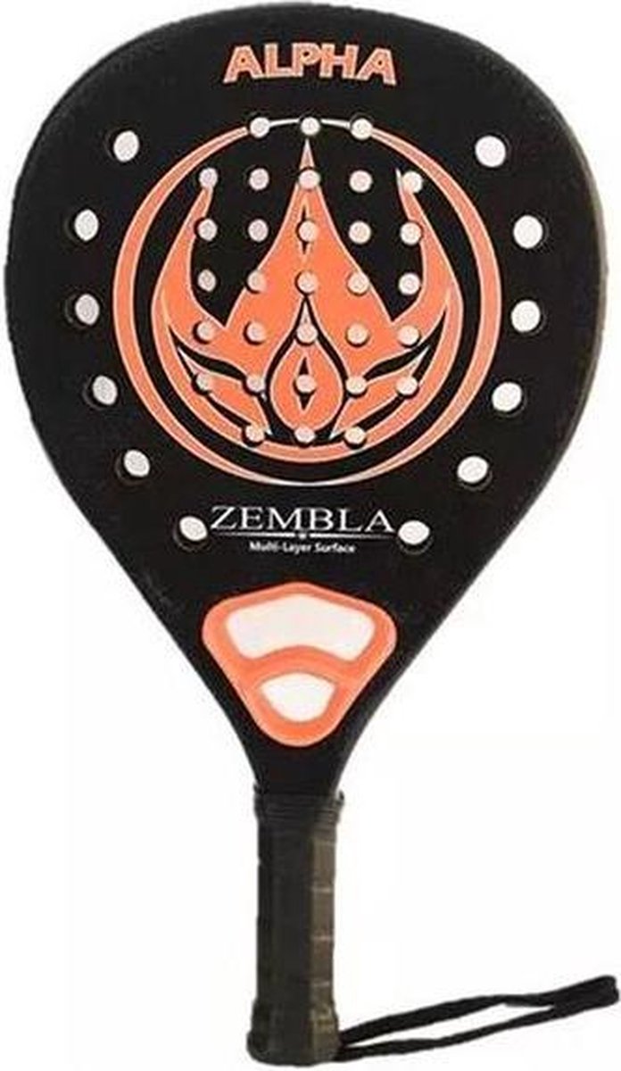 Zembla Alpha 2 Padelracket - Alpha Series - Zwart/Oranje