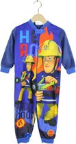 Brandweerman Sam onesie - maat 128 - Fireman Sam pyjama - donkerblauw