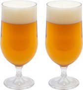 2x Bierglas Leipzig 42cl cadeauset | Onbreekbare kunststof / plastic drinkglazen