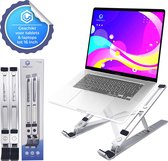 ViveGrace Laptop Standaard - Ergonomische Laptop Houder - Opvouwbaar en Verstelbaar - Tablet Houder - Zilver