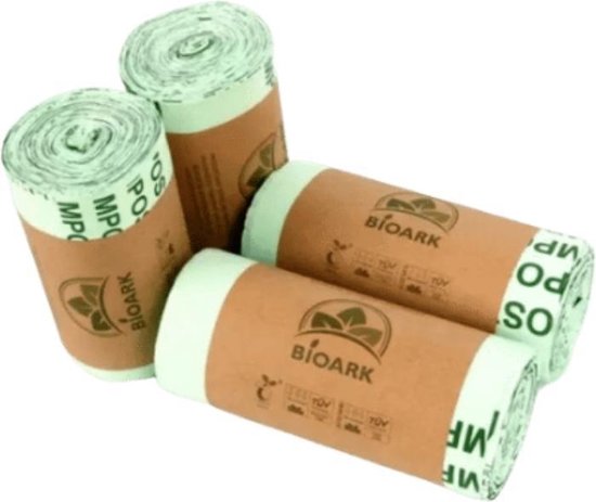 Bioark - vuilniszakken - 6 liter - gft afvalzakken - 4 rollen = 200 zakjes  | bol.com