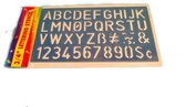 Sjabloon - Cijfers & Letters - Lettergrootte 1 x 2 cm - School - Hobby -