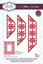 Creative Expressions Stans - Kerst - Frame sneeuwvlok - Diverse formaten - Set van 6