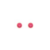 Michelle Bijoux oorknop smiley Pink JE13583