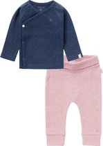 Noppies SET(2delig) Broekje NAURA ROSE en Shirt NANYUKI NAVY - Maat 74