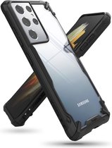 Ringke Fusion Backcase hoesje Samsung S21 Ultra Zwart