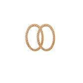 Bauer Basics - hangers voor oorbellen - rosé gehamerd - M ovaal