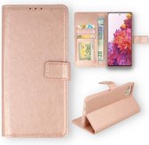 Bookcase Rosegoud - Samsung Galaxy A22 5G - Portemonnee hoesje A-Quality