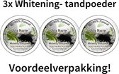 Whitening Tooth Powder 3 stuks - Vegan - 100% Natural 10 gram - Tandbleekmiddel - Pure Kokos Geactiveerde Houtskool