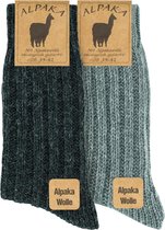 Alpaca Sokken | GoWith | 2 paar | dames | heren | unisex | Gezellige wollen sokken | Gemaakt van alpaca garen | Gebreide sokken voor heren en dames | Valentijn cadeau | maat: 39-42