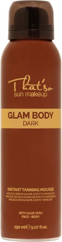 That'so Zelfbruiner Self Tan voor lichaam en gezicht - Glam Body Mousse Dark - Direct een sunkissed bruine kleur - 150ml - thatso.nl