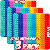 Ultrasativa® Pop It XXL 3 Pack - 30X30 - Fidget Toys - Tiktok Trend