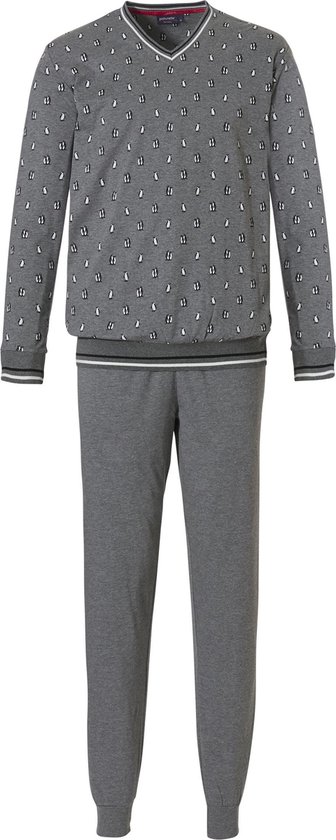 Pastunette Junior Pinguin Jongens Pyjamaset - dark grey - Maat 104