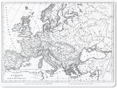 Muismat De wereld van toen in kaart - Illustratie van Europa in de tijd van Karel de Grote muismat rubber - 40x30 cm - Muismat met foto
