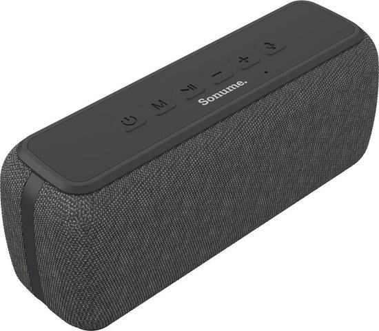 Sonume Base - Volledig Draadloze Speaker - Zeer Krachtig Stereo Geluid - 60 Watt - Diepe Bass - IPX5 Waterbestendig - Bluetooth 5.0 - Zwart