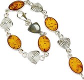 Amber Tales - Armband Baltische Barnsteen Amber Zilver