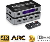 DrPhone Arc Series 4K HDMI HDR Switch 4-in-1 uit – HDR10 – HDCP 2.2 – 4K 60Hz – Afstandsbediening – 3D – Full HD 1080P – UHD – TV / PC – HDMI Switch – Audio – SPDIF – 3.5 Audio ond