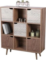 Vintage vakkenkast - Open kast - 105x90x29 cm