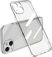 Hoog transparant gehard glas + TPU schokbestendig hoesje voor iPhone 13 (transparant)