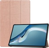 Huawei MatePad Pro 12.6 (2021) Hoes - Tri-Fold Book Case - RosÃ©-Goud