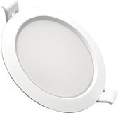 Inbouwspot LED Paneel Rond WIT 10W Ø115mm - - Blanc Froid 6000k - 8000k