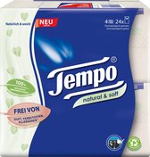 Tempo Natural & Soft - zakdoekjes - 24 x 9 stuks