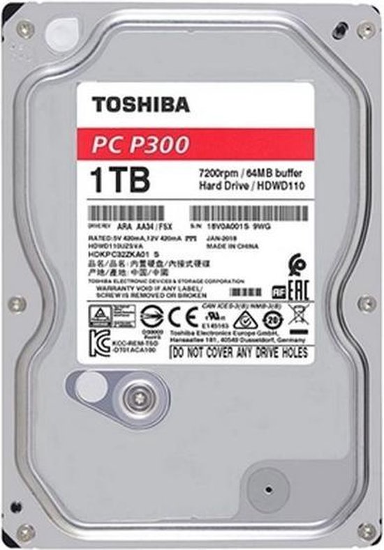 Hard Drive Toshiba HDWD110UZSVA 1 TB HDD