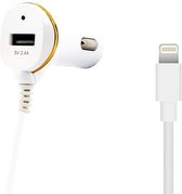 Auto oplader ONE 138215 USB Cable Lightning Wit