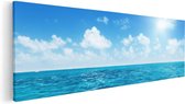 Artaza Canvas Schilderij Water Midden Op Zee Met Zonneschijn  - 120x40 - Groot - Foto Op Canvas - Canvas Print