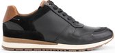 Travelin' Tamworth Herensneakers - Leren veterschoenen - Zwart Leer - Maat 46