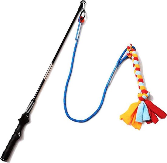CF Pack - Hond Buitenspeelgoed Actief Behendigheid Touw Dog flirt Pole Flirtpole Toy tug Tease Wand Non-Bungee Cord Dog Toy for Fun Obedience Training Extandable Toy honden speelgoed hondenspeelgoed behendigheidspeelgoed