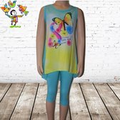Tuniek met legging Vlinder blauw -s&C-110/116-Complete sets