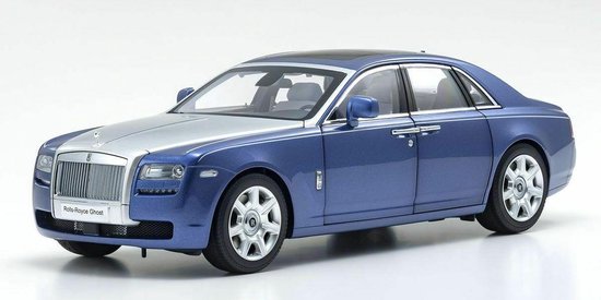 Rolls-Royce Ghost 2011 (Blauw/Zilver) (35 cm) 1/18 Kyosho Luxury Die Cast -  Limited... | bol.com