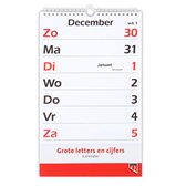 violist Een bezoek aan grootouders banaan Quantore Weekkalender 2023 met grote letters en cijfers | bol.com