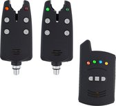 TBG™ Karpervissen Alarm Set - 1+2 Draadloze Beetmelders - Voor Karper - Grof Vissen - 1 Receiver + 2 Bite Alarms