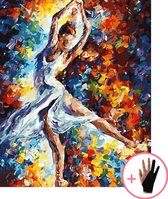 Schilderen Op Nummer Volwassenen Ballerina – 40x50 cm - Inclusief Tekenhandschoen - Paint By Number Volwassenen