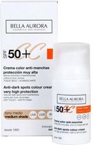 Corrigerend Anti-Donkere Vlekken CC Cream Bella Aurora Medium Huidskleur Spf 50 (30 ml)