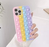 Hidzo telefoonhoesje - Popit- Roze Geel Blauw Paars - IPhone 11