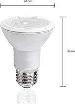 LED lamp - E27 PAR20 - 8W vervangt 48W - 3000k warm wit licht