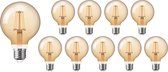 Tsong - Voordeelpak 10 stuks - E27 LED lamp - XL GLOBE - dimbaar - 4W vervangt 40W - 2200K extra warm wit licht - dimbaar