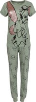 Olijfkleurige pyjama met lange broek en glitter DISNEY Tinkerbell L