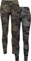 Urban Classics Legging -M- Camo Groen/Zwart