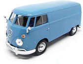 Volkswagen Type 2 T1 Delivery Van (Blauw) (17 cm) 1/24 Motor Max  - Modelauto - Schaalmodel - Model auto - Miniatuurautos - Miniatuur auto