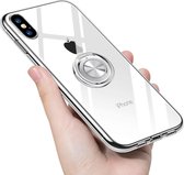 Hoesje Geschikt voor iPhone Xr hoesje 6.1 - Luxe TPU Backcover - Hoesje Geschikt voor iPhone XR 6.1 hoesje met Ring houder / Ring vinger houder / standaard