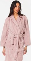Sienna Badjas - Waffle Fleece Dressing Gown - Ultrasoft - One Size Fits All - Roze
