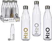 Fles H2O Glas 1 L